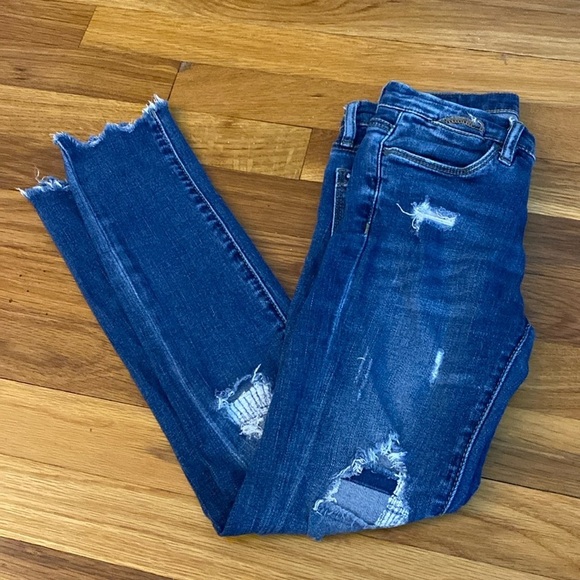 Blank NYC Girls Blue Ripped Skinny Jeans Size 10 - Picture 1 of 9